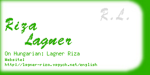 riza lagner business card